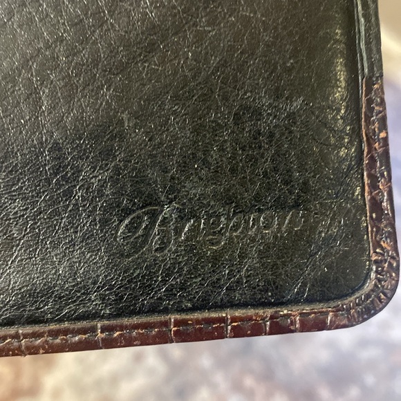 Brighton Pebbled Leather Croc Embossed Bi-fold Wallet - Picture 5 of 8